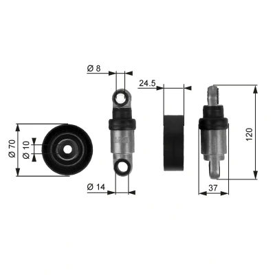 Kuva GATES FleetRunner Micro V Kit T38242 Kiristysrulla BMW: 3 Touring, 5 Sedan
