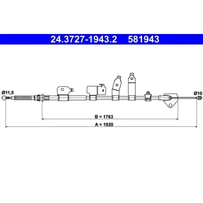 Kuva ATE 24.3727 1943.2 Käsijarruvaijeri 1920 TOYOTA: Auris Hatchback