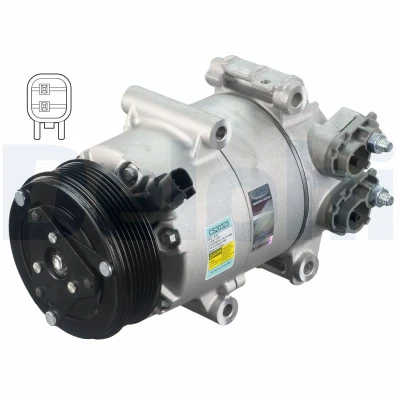 Kuva DELPHI CS20323 Ilmastoinnin Kompressori Visteon VS16 PAG 46 kompressoriöljyllä FORD: FIESTA 6