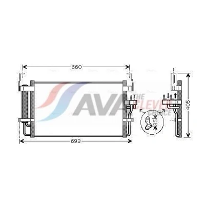 Kuva PRASCO HY5092D Ilmastoinnin Lauhdutin Vedenerottimella 13,0 8,5 Alumiini 560 HYUNDAI: COUPE II,