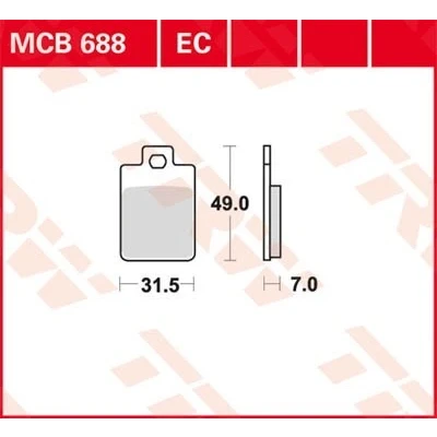 Kuva TRW Organic Allround MCB688 Jarrupalat