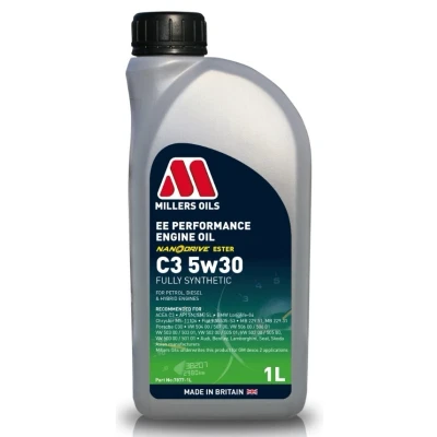Kuva Millers Oils Ee Performance C3 5W 30 1l Moottoriöljy 7877 1 VOLKSWAGEN: Passat B8 Variant, B7 Golf 7 BMW: 5 Touring, 3 Sedan