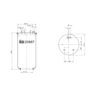 Kuva FEBI BILSTEIN 20887 Metallipalje, ilmajousitus