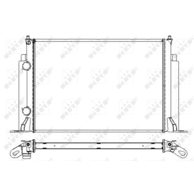 Kuva NRF 53609 Jäähdytin Alumiini 580 396 24 Jäähdytysrivat juotetut FIAT: Stilo Hatchback