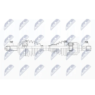 Kuva NTY NPW CH 038 Vetoakseli Etuakseli, vasen 630