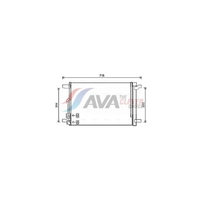 Kuva PRASCO VNA5335D Ilmastoinnin Lauhdutin Vedenerottimella 13,8 11,8 Alumiini 525 R 134a VOLKSWAGEN: Golf 7 Variant, Passat B8 Alltrack