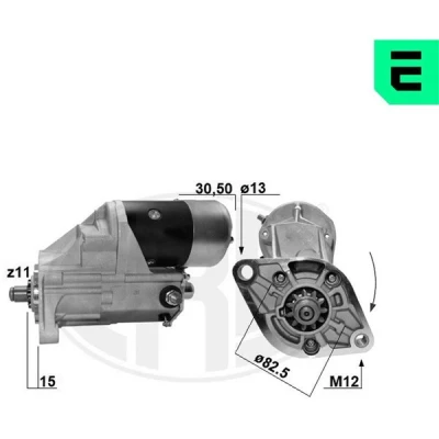 Kuva ERA 221040A Starttimoottori 12V 2,7kW 11 30,50 TOYOTA: HIACE 4 Kasten, HILUX 5 Pick up, 3 VOLKSWAGEN: Taro up