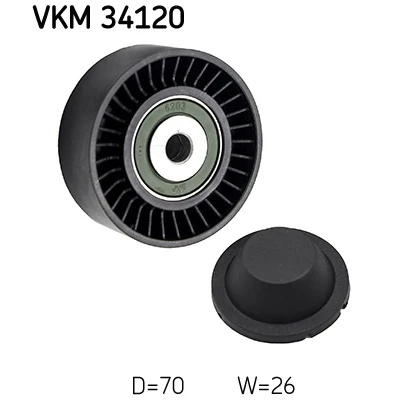 Kuva SKF VKM 34120 Ohjainrulla FORD: Galaxy Mk2 MPV, MONDEO 4, LAND ROVER: Freelander 2 SUV