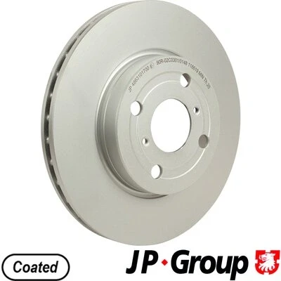 Kuva JP GROUP 4863101700 Jarrulevyt Etuakseli 258 22 4 Tuuletettu pinnoitettu TOYOTA: Yaris II Hatchback, III Hatchback