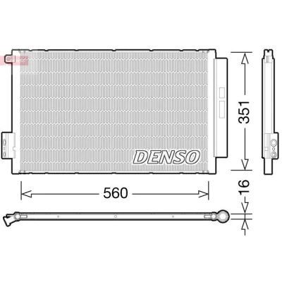 Kuva DENSO DCN09043 Ilmastoinnin Lauhdutin Vedenerottimella R 134a