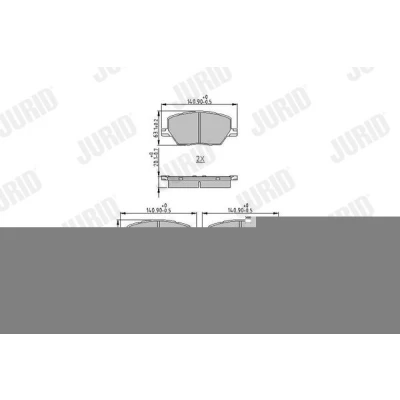 Kuva JURID 573610J Jarrupalat akustisella kulumavaroittimella Ilman tarvikkeita FIAT: 500X