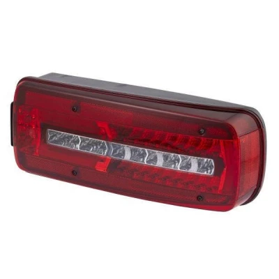 Kuva HELLA 2VP 012 381 081 Takavalot Oikea LED Musta 24 Lasinkirkas, Punainen Elektromagneettinen yhteensopivuus, Ruuveilla, pruutusvaroittimella