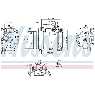 Kuva Kompressori, ilmastointilaite NISSENS 891005