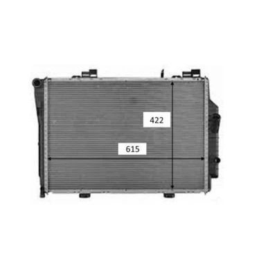 Kuva NRF 58489 Jäähdytin Alumiini 614 418 40 Jäähdytysrivat juotetut MERCEDES BENZ: C sarja T modell