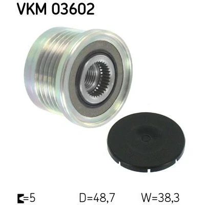 Kuva SKF VKM 03602 Laturin Vapaakytkin 38,2 VOLVO: V40 Farmari, RENAULT: LAGUNA 2, OPEL: Vivaro A Van