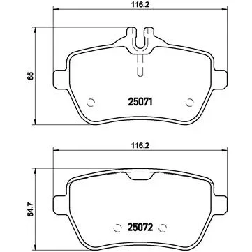 Kuva BREMBO P 50 103 Jarrupalat Kulumisenilmaisemelle Jarrusatulan ruuveilla Tarvikkeilla
