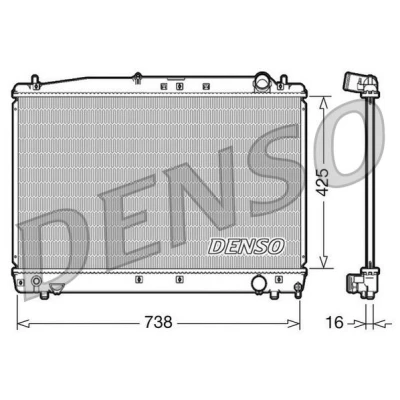 Kuva DENSO DRM50033 Jäähdytin Alumiini 425 738 16 TOYOTA: Avensis I Sedan, Farmari, II Station Wagon