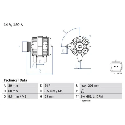 Kuva Laturi DACIA, NISSAN, RENAULT OE 23100 00Q2J, 00Q0M, 82 00 390 667
