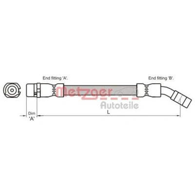 Kuva METZGER 4112834 Jarruletku 300 OPEL: Corsa C Hatchback