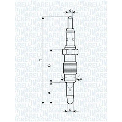 Kuva MAGNETI MARELLI 062900011304 Hehkutulppa 11V 10A M12X1,25