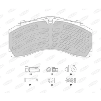Kuva BERAL BCV29246TK Jarrupalat Kulumisenilmaisemelle Tarvikkeilla MERCEDES BENZ: ATEGO, AROCS