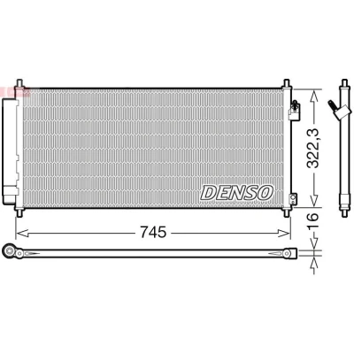 Kuva DENSO DCN40026 Ilmastoinnin Lauhdutin Vedenerottimella R 134a