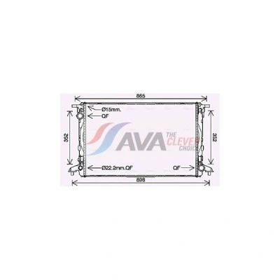 Kuva Jäähdytin,moottorin jäähdytys AVA QUALITY COOLING AI2412