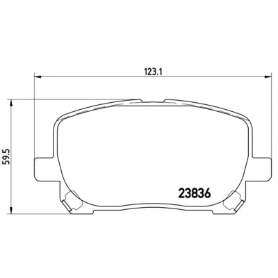 Kuva BREMBO P 83 061 Jarrupalat akustisella kulumavaroittimella Ilman tarvikkeita TOYOTA: Avensis Verso