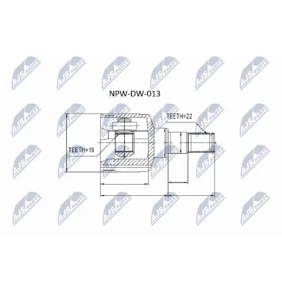 Kuva NTY NPW DW 013 Vetonivel Vaihteiston puoli SUZUKI: SWIFT 2