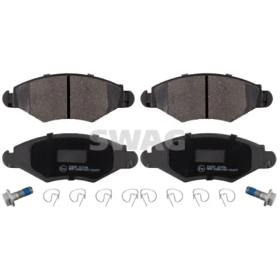 Kuva SWAG 62 91 6575 Jarrupalat Etuakseli Ilman kulumisenilmaisinta Kiinnitysmateriaalilla PEUGEOT: 206 Hatchback, SW, 206+ Hatchback