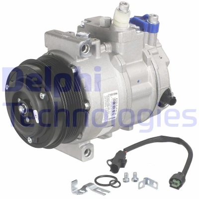 Kuva DELPHI TSP0159944 Ilmastoinnin Kompressori Denso 7SEU17C PAG 46 kompressoriöljyllä MERCEDES BENZ: C sarja T modell, Vito Mixto, Bussi