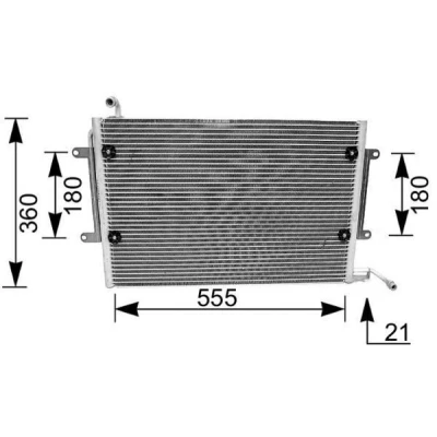Kuva MAHLE ORIGINAL AC 172 000S Ilmastoinnin Lauhdutin ilman vedenerotinta 568 VOLKSWAGEN: GOLF 3