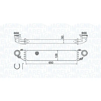 Kuva MAGNETI MARELLI 351319204280 Välijäähdytin MERCEDES BENZ: C sarja T modell, Sedan, CLK Coupe