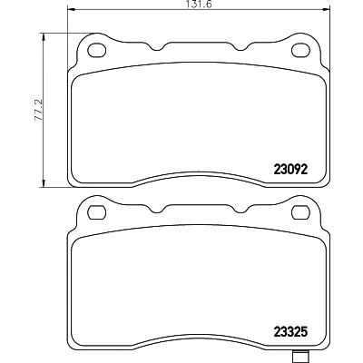 Kuva HELLA 8DB 355 006 601 Jarrupalat akustisella kulumavaroittimella SUBARU: Impreza II Sedan, III Hatchback, Farmari