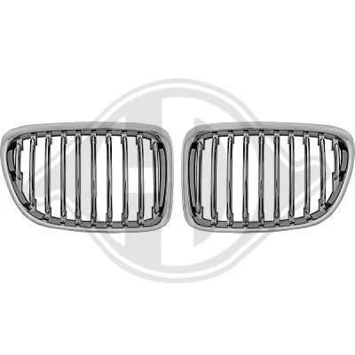 Kuva DIEDERICHS HD Tuning 1265240 Etusäleikkö Kromi/musta, Kromi