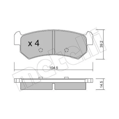 Kuva Jarrupalasarja, levyjarru, Taka akseli CHEVROLET, DAEWOO, SUZUKI OE 55500 85Z00, 96405131