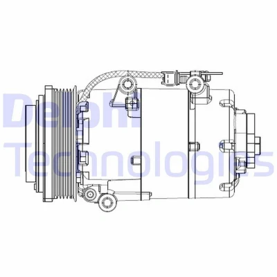 Kuva DELPHI CS20358 Ilmastoinnin Kompressori VS16 PAG 46 kompressoriöljyllä FORD: Focus 2