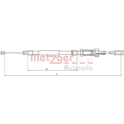 Kuva METZGER 10.4726 Käsijarruvaijeri Edessä 1463/645 Levyjarru COFLE FIAT: Ducato II Flatbed Kuorma auto/Alusta, Van, Bussi