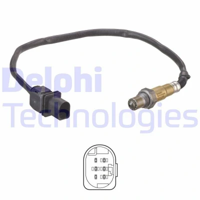 Kuva DELPHI ES21236 12B1 Lambda Anturi Laajakaista lambdasondi, Lämmitetty MERCEDES BENZ: C sarja T modell, Sedan, E modell