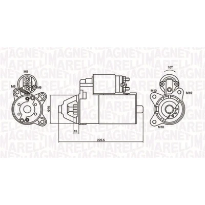 Kuva MAGNETI MARELLI 063721336010 Starttimoottori 12 1,4 10 FORD: Transit Connect Mk1 Van, Tourneo