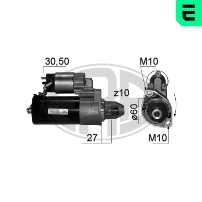 Kuva ERA 220872A Starttimoottori 12 1,7 10 MERCEDES BENZ: E sarja Sedan, T modell, ML