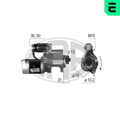 Kuva ERA 220522A Starttimoottori 12 2,2 NISSAN: Navara Pick up, Up
