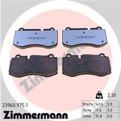 Kuva ZIMMERMANN 23960.975.1 Jarrupalat Kulumisenilmaisemelle Valokuva vastaa toimituslaajuutta MERCEDES BENZ: E sarja Sedan, T modell