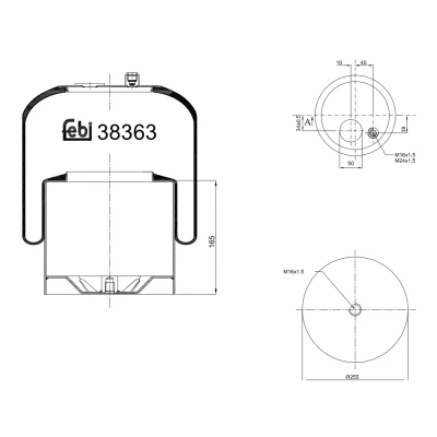 Kuva FEBI BILSTEIN 38363 Metallipalje, ilmajousitus