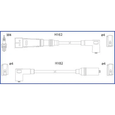 Kuva HITACHI 134785 Sytytysjohto VOLKSWAGEN: GOLF 3, 3 Variant, SEAT: Ibiza 2