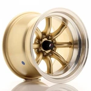Kuva Japan Racing JR19 Gold Machined LIP 9x15 4/100 ET 13 B73.1