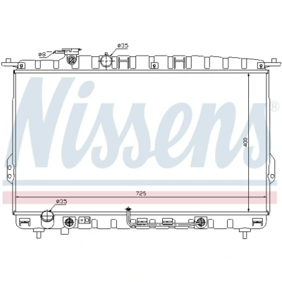 Kuva NISSENS 67028 Jäähdytin Alumiini 400 725 18 Jäähdytysrivat juotetut HYUNDAI: SONATA 4