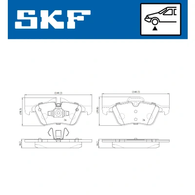 Kuva SKF VKBP 80205 Jarrupalat Kulumisenilmaisemelle