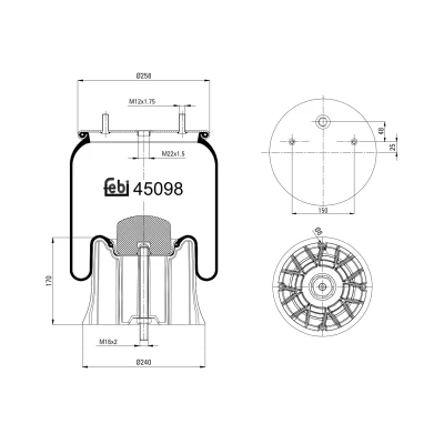Kuva FEBI BILSTEIN 45098 Metallipalje, ilmajousitus