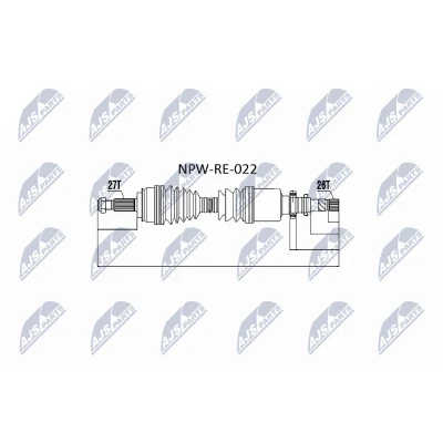 Kuva NTY NPW RE 022 Vetoakseli Etuakseli Käsivaihteisto, 5 portainen, 6 portainen